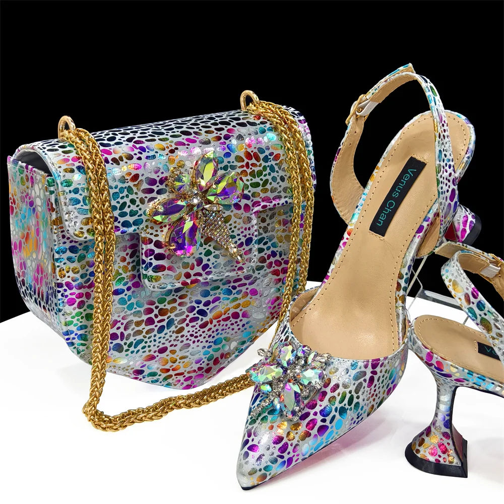 Italian Fuchsia Shoes And Bag Sets ED1990