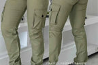 Women's High Waist Slim Cargo Pants