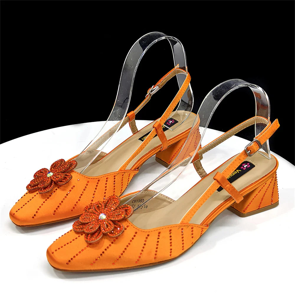 Italian Fashion Women's Elegant Heels & Clutch Bag Set EDS317