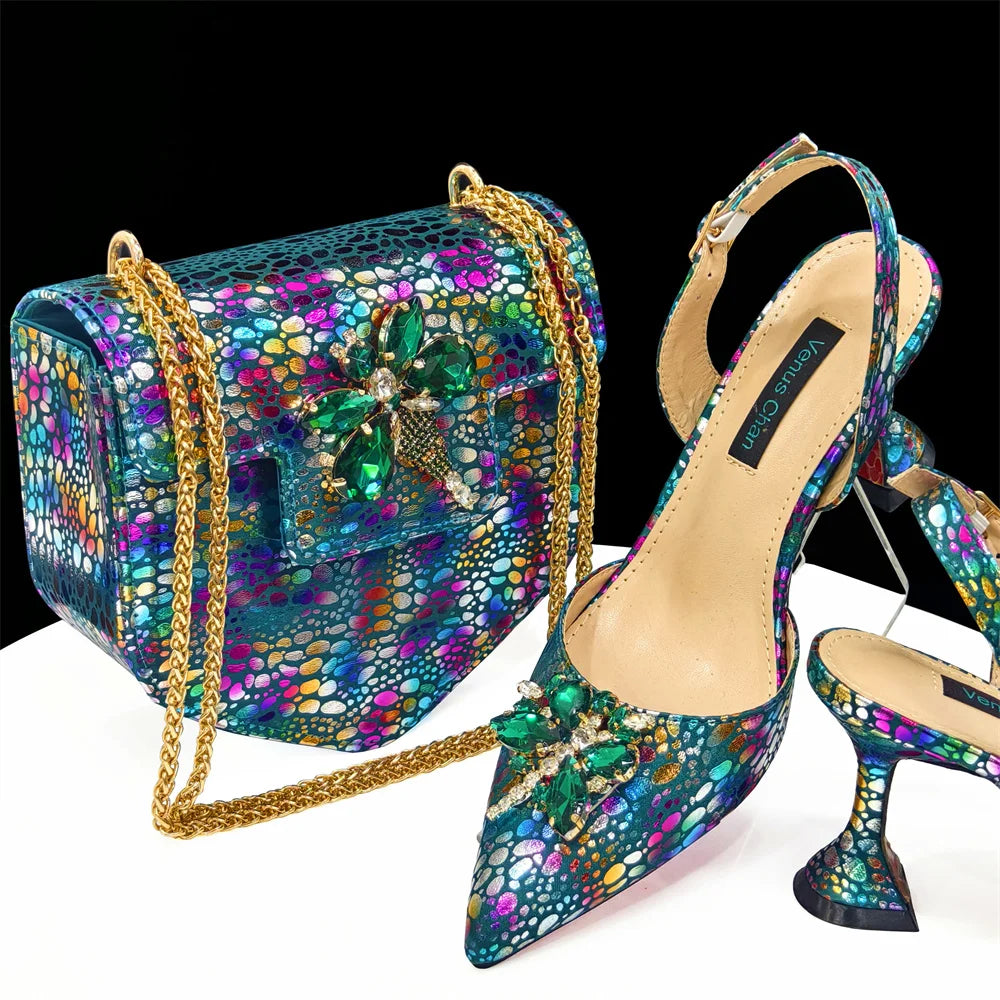 Italian Fuchsia Shoes And Bag Sets ED1990