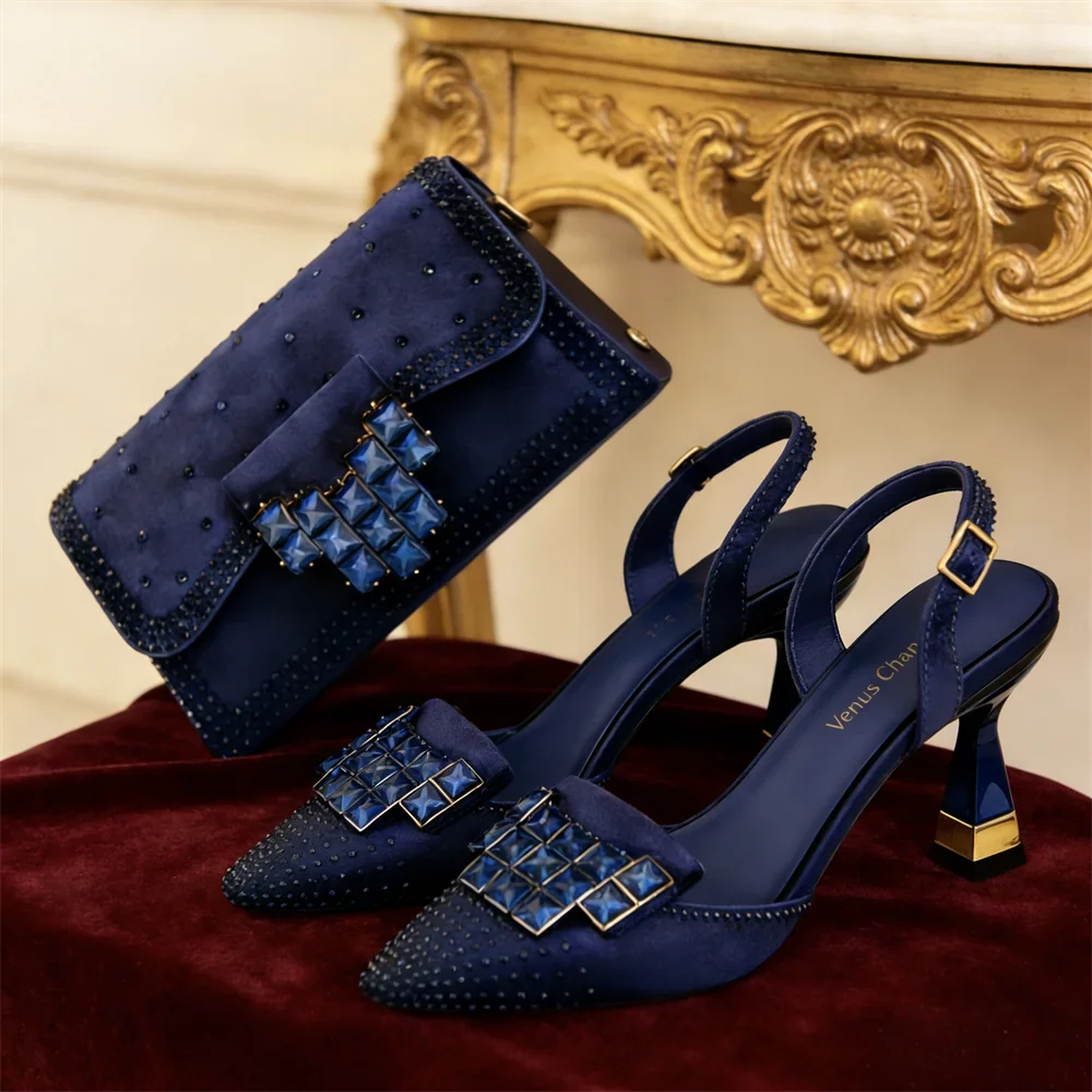Italian Design Women's High Heels & Matching Bag Set EDS70