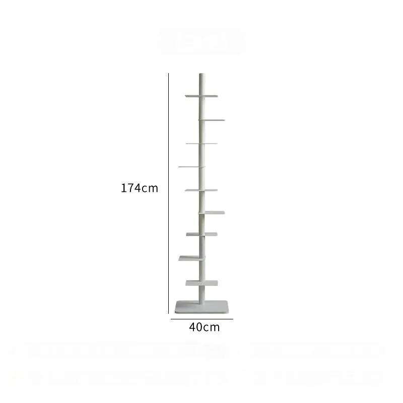 Living Plus Iron Living Room Shelf Simple Storage Floor Ins Creative Multi-layer Rotating Invisible Display Shelf Bookshelf