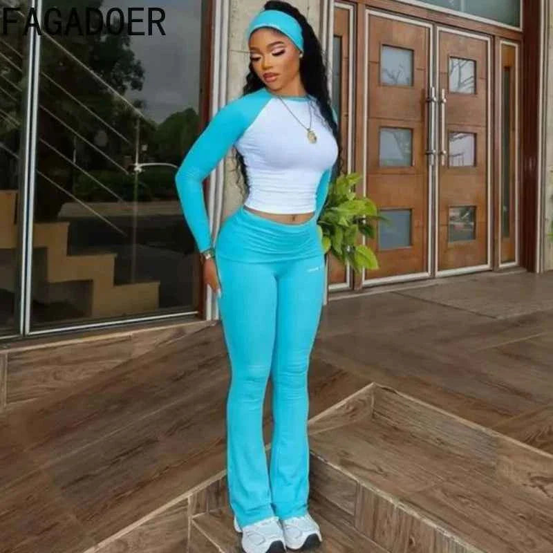 FAGADOER Women’s 2-Piece Tracksuit Set