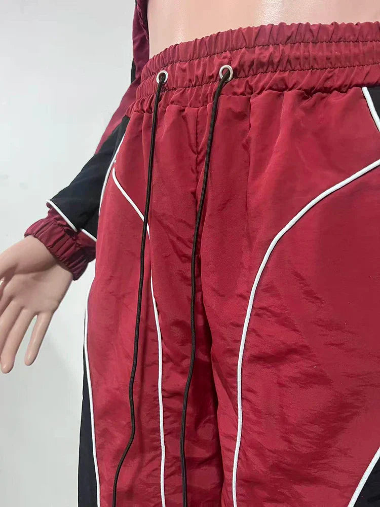 Women's Lightweight Nylon Training Tracksuit Set