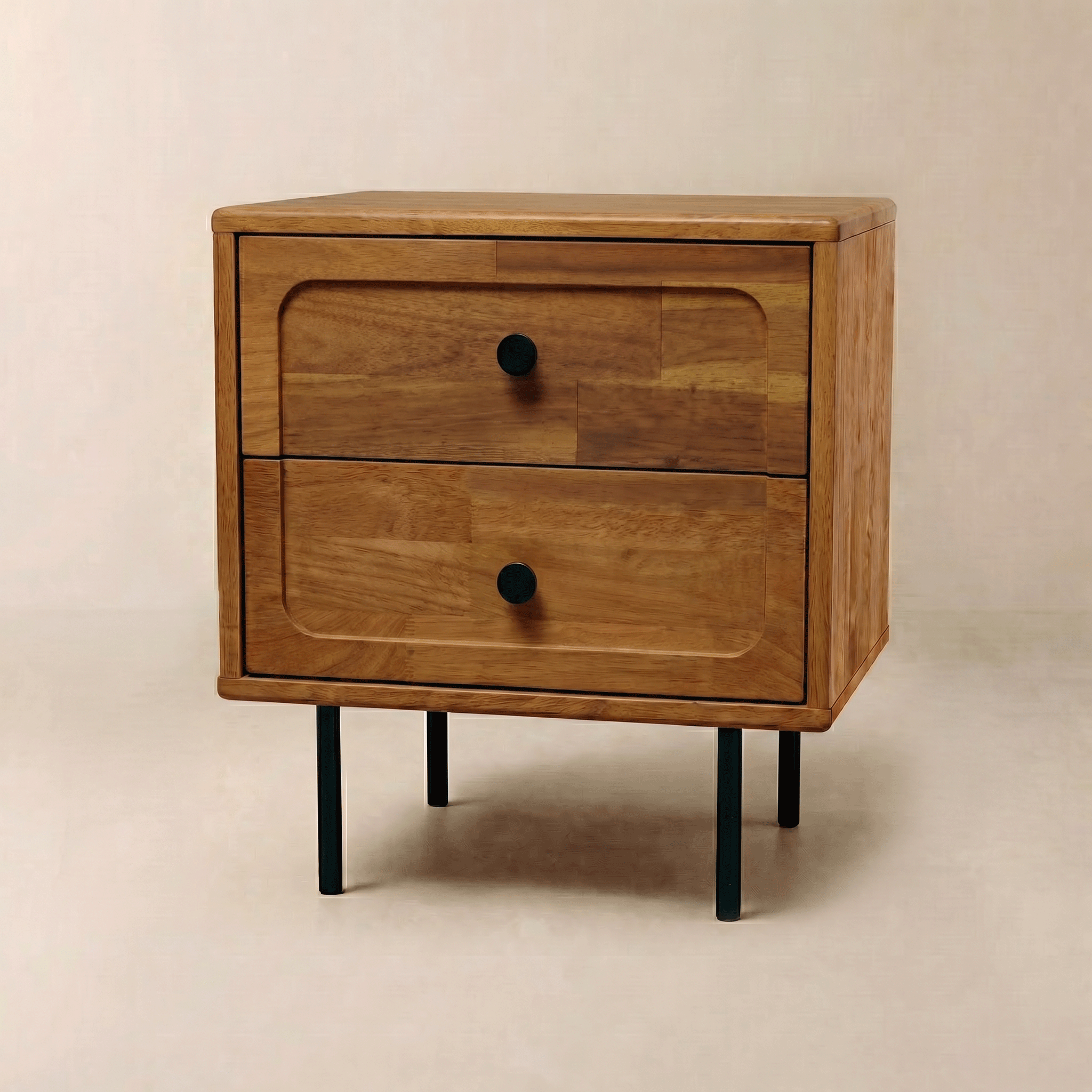 Savana Solid Wood 2-Drawer Nightstand