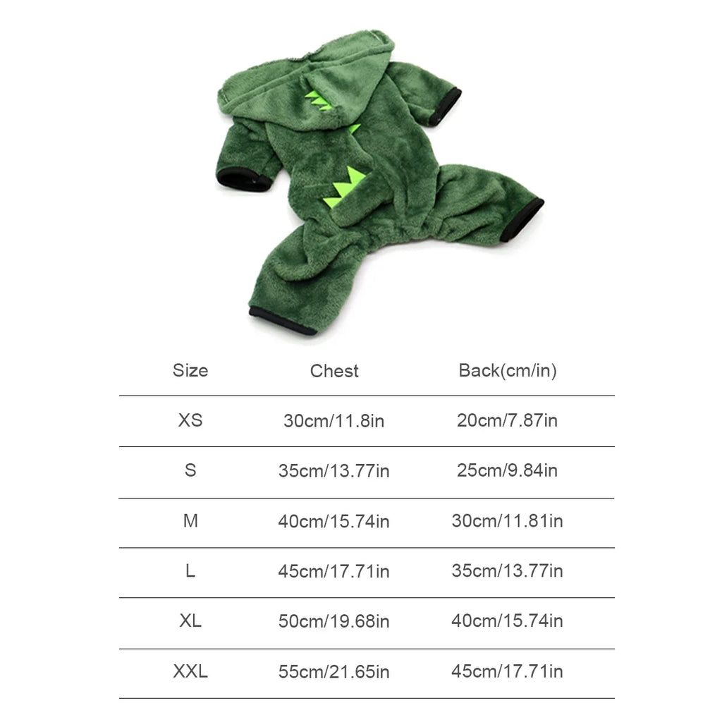Halloween Dinosaur Costume for Small Cats — Medium Dogs