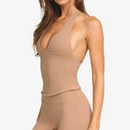 Woman Top Gym Impact Halter Top