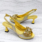 Newest Style Elegant Women High Heels And Bag Set EDS345