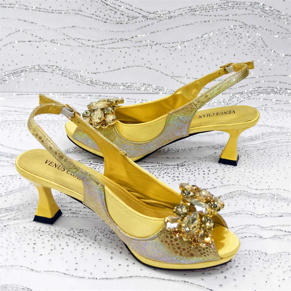 Newest Style Elegant Women High Heels And Bag Set EDS345