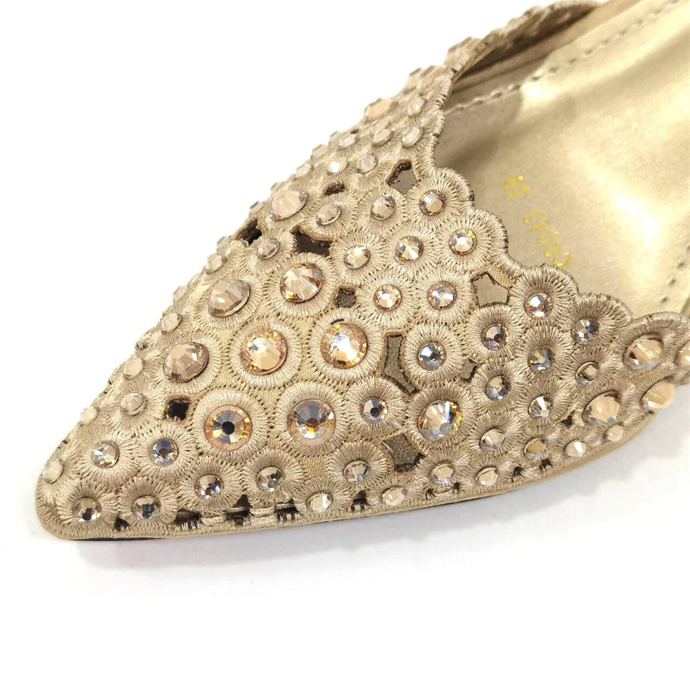 Latest Luxury Pattern Ladies Shoes And Bag Set ED215