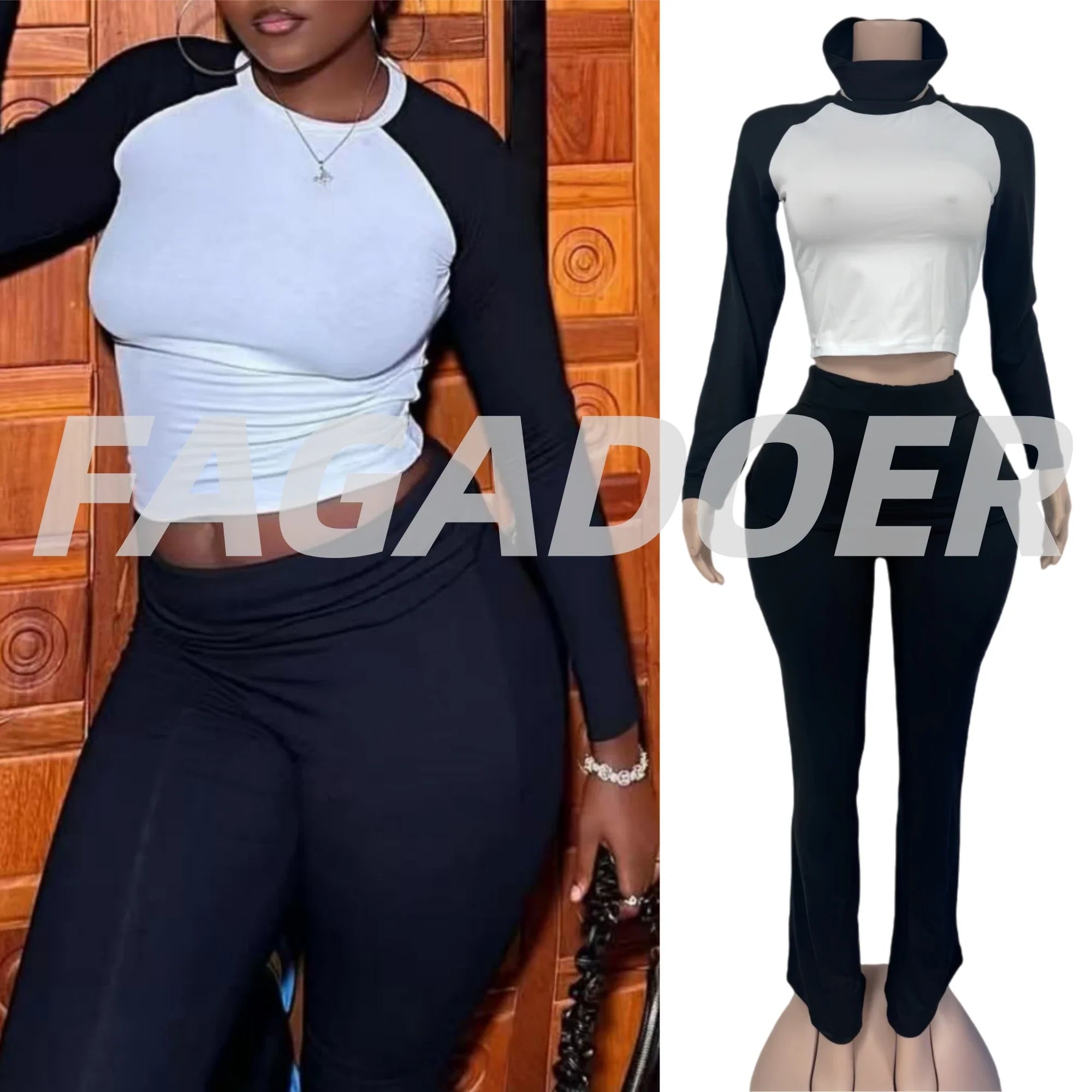 FAGADOER Women’s 2-Piece Tracksuit Set