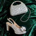 Latest Peep-Toe High Heel and Bag Set EDS40