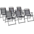 Set of 2/4/6 Outdoor Folding Chairs with Breathable Seat