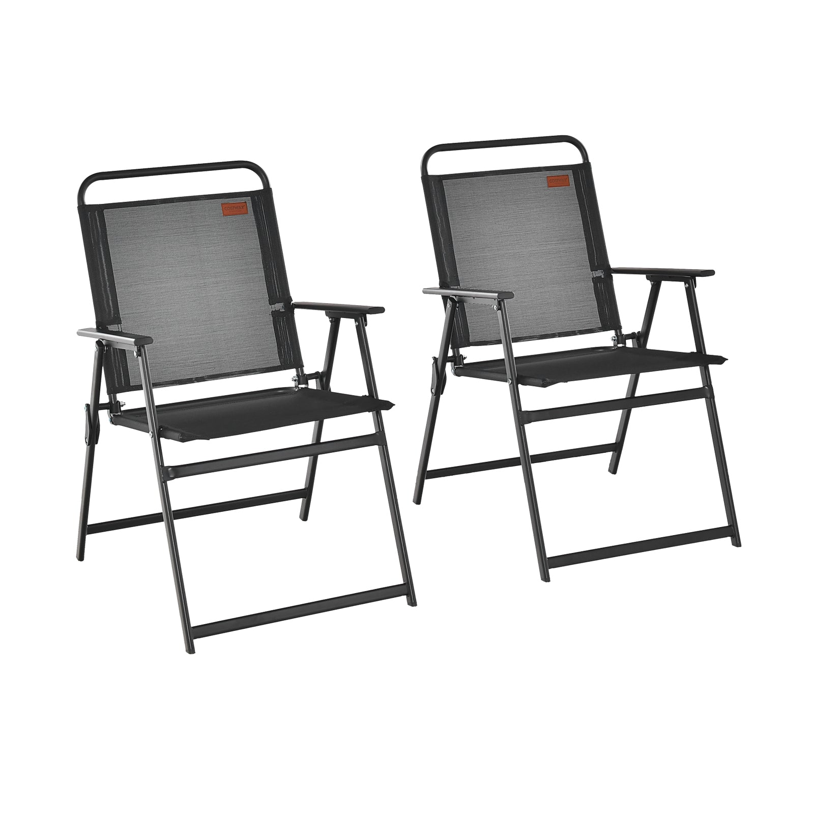 Set of 2/4/6 Outdoor Folding Chairs with Breathable Seat