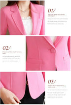 Korean Women's Fit and Tailored Blazer Jacket for Spring and Autumn Office Lady OL Casual Business Suit for Women Trendy Style