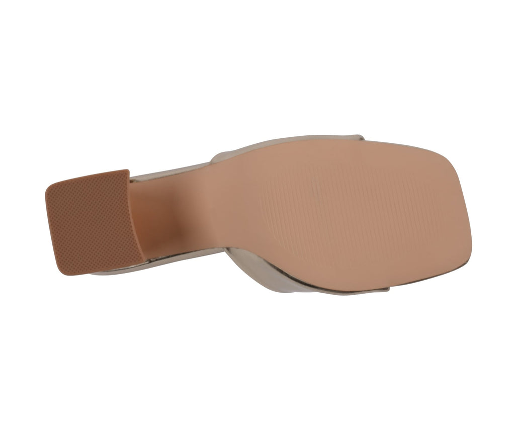 Women's Soho Gold Square Toe Heeled Sandals