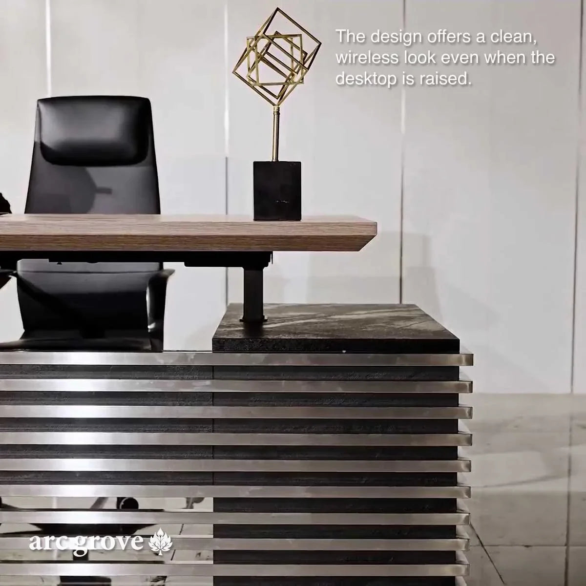 Anderson · L-Shaped Executive Standing Desk, Adjustable Height