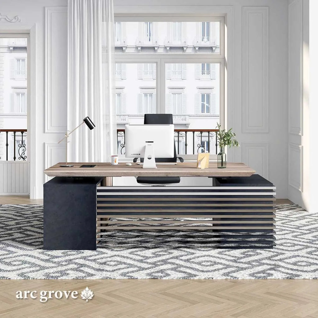 Anderson · L-Shaped Executive Standing Desk, Adjustable Height
