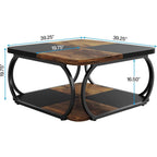Beautiful Black Brown Wood Coffee Table