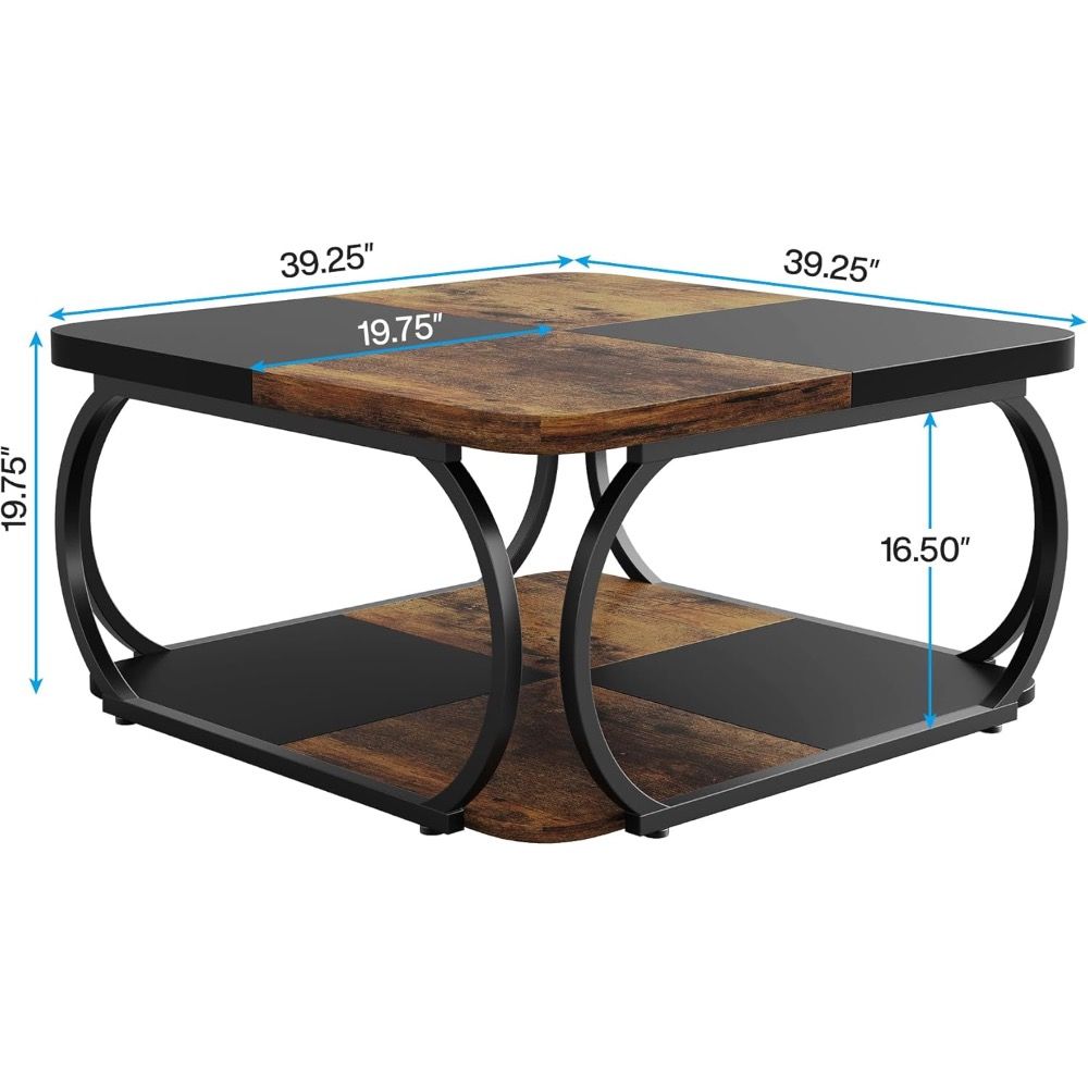 Beautiful Black Brown Wood Coffee Table