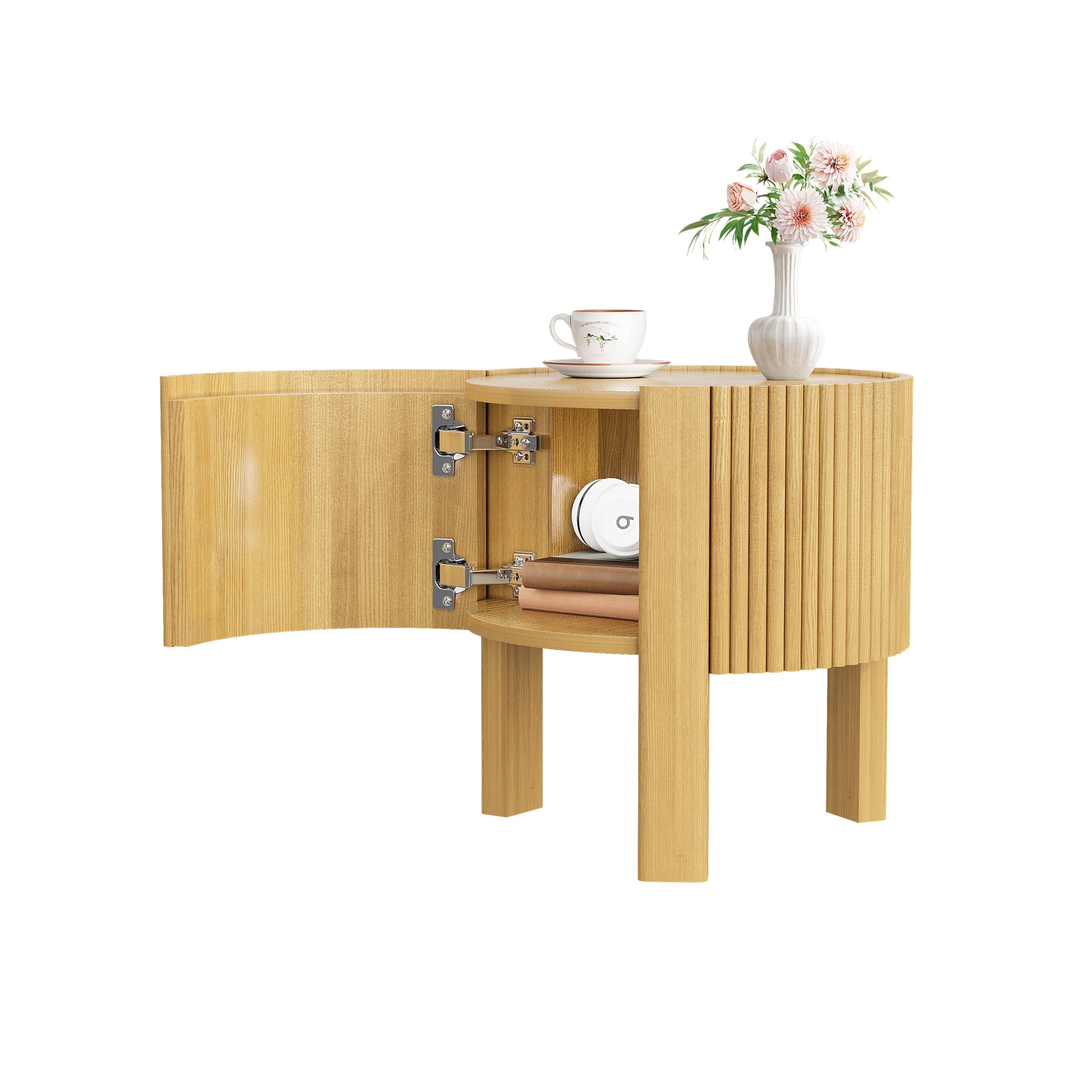 3-Piece Living Room Table Set, 1 Coffee and 2 Side Tables, Solid Wood, 47 in