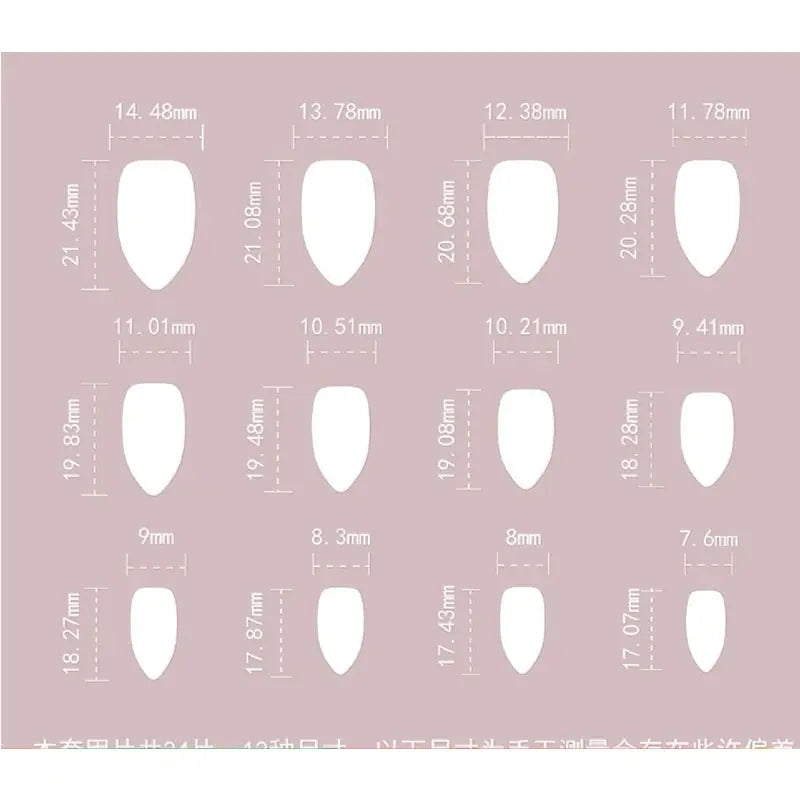 24 PCS Short Circles Press On Nails