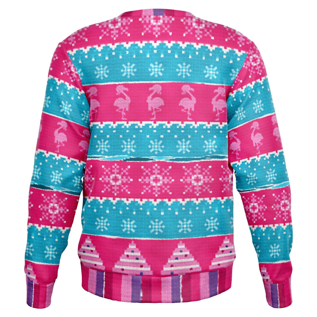 Relaxin' Santa Flamingo Ugly Christmas Sweatshirt