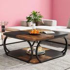 Beautiful Black Brown Wood Coffee Table