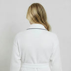 Women’s Waffle Piping Bathrobe – Lightweight Spa-Style Comfort