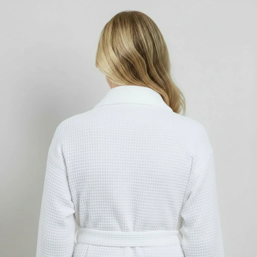 Knee-Length Waffle Robe for Women