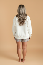 Christmas Merry Plaid Long Sleeve Top & Shorts Set