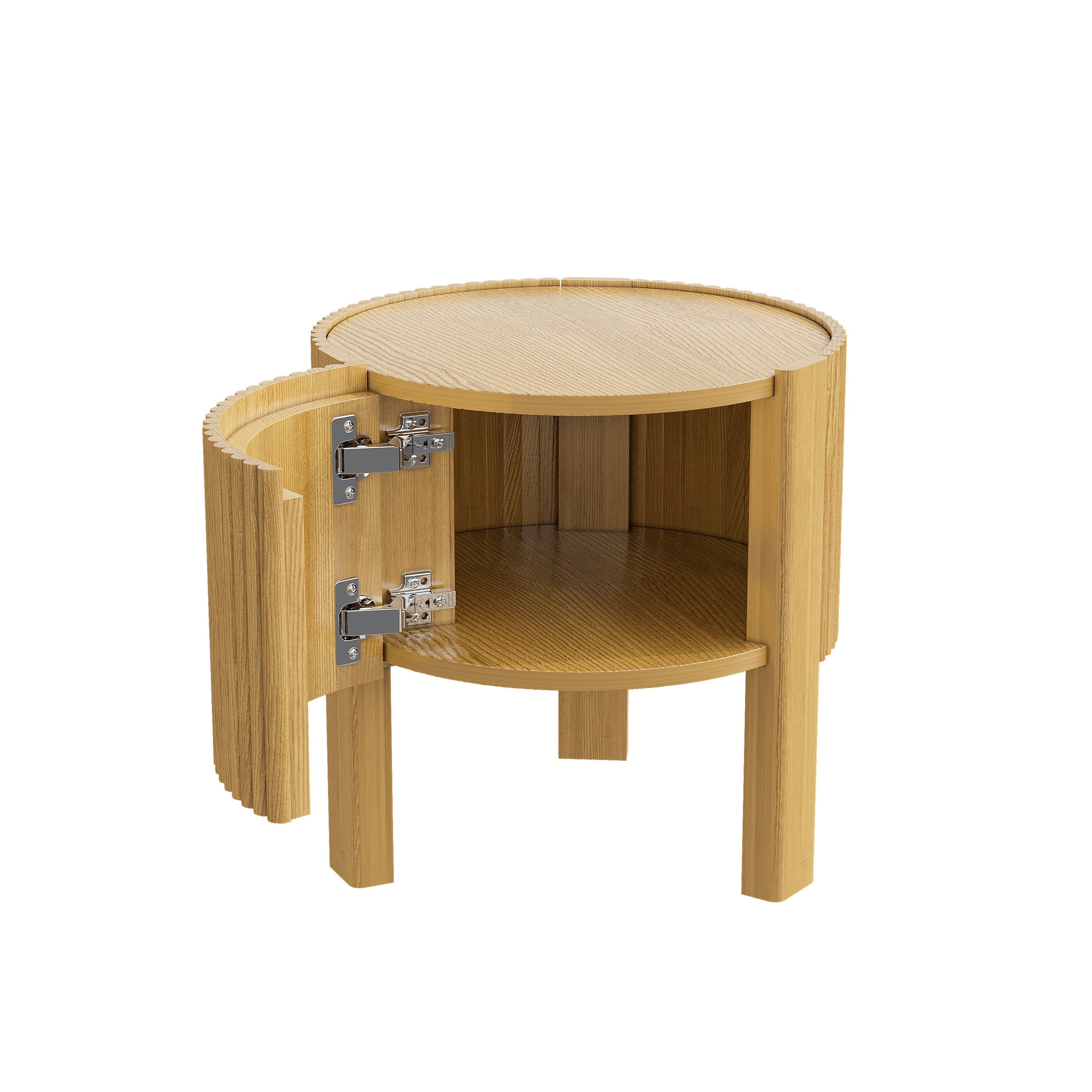 3-Piece Living Room Table Set, 1 Coffee and 2 Side Tables, Solid Wood, 47 in