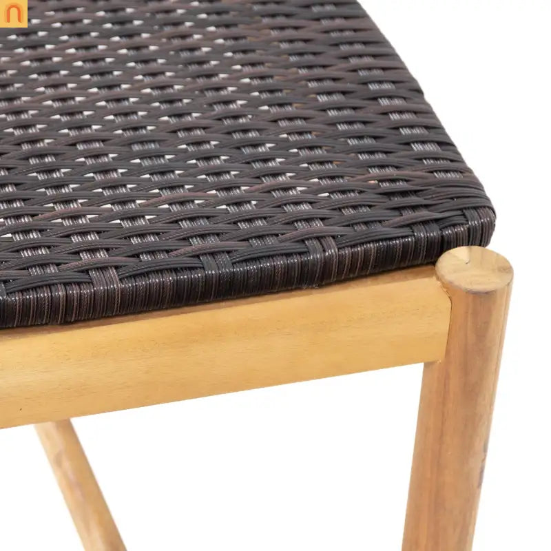 Outdoor Bench Acacia Wood Rustic Teak 3 Seat 61.5in