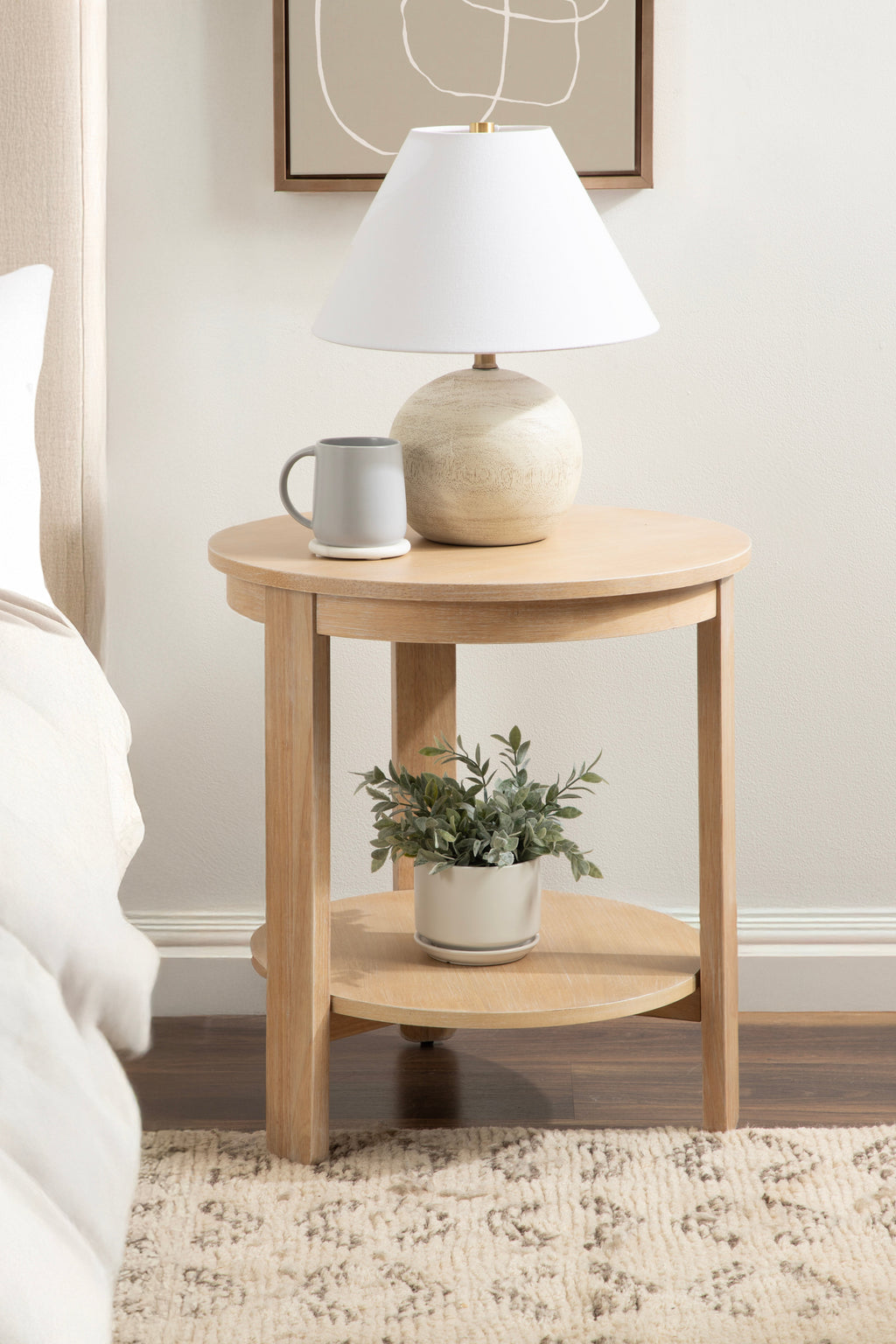 Foxford Round Wood Side Table