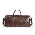 Men's Casual Travel Tote Bag - Large Capacity PU Leather Gym Duffle Bag for Fitness & Weekend Trips