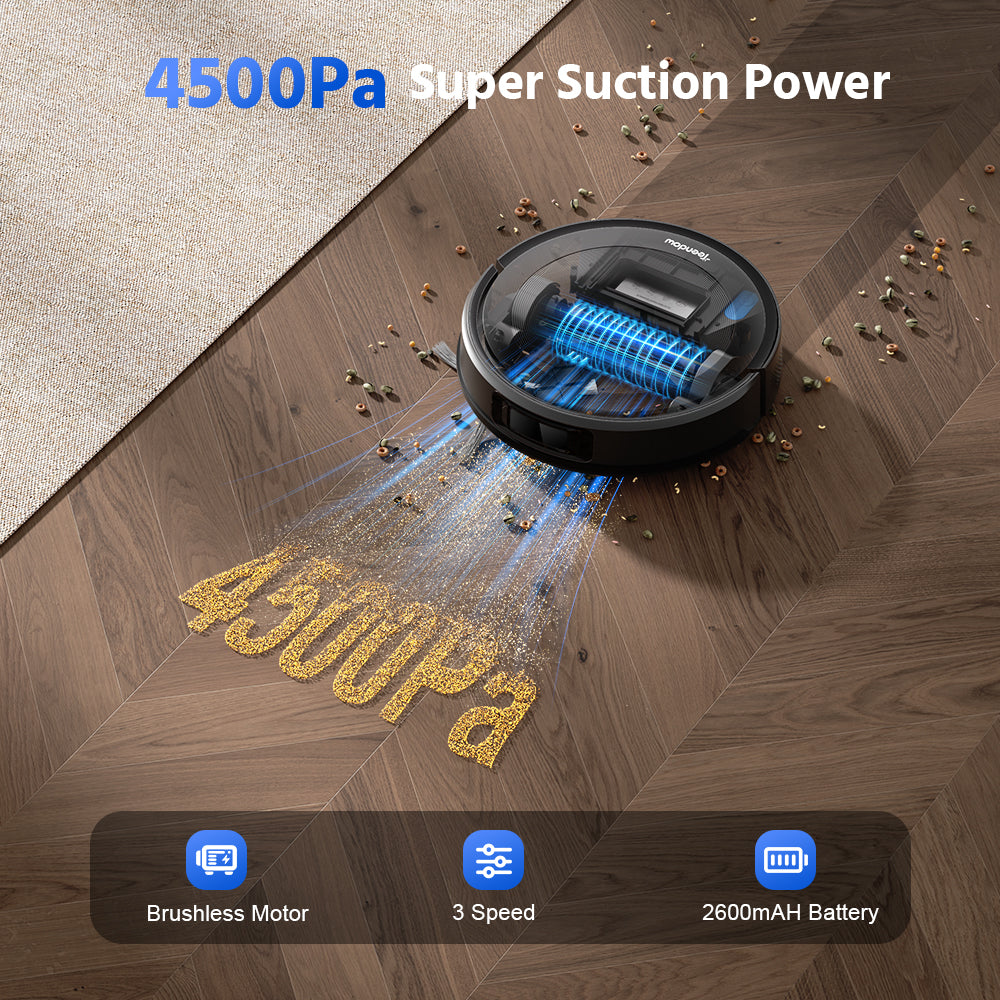 Teendow D10S Max - Black | Self-Emptying Robot Vacuum and Mop with LDS Laser Navigation