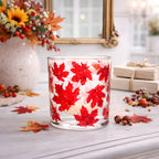 Maple Leaves Glass Votive 3 Inch Holder