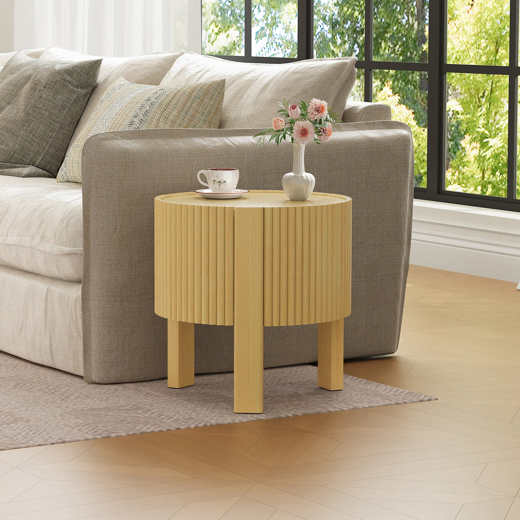 3-Piece Living Room Table Set, 1 Coffee and 2 Side Tables, Solid Wood, 47 in