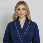 Knee-Length Waffle Robe for Women