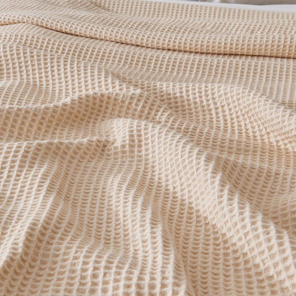 100% Cotton Waffle Weave Blanket - Mikala Collection