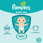 Pampers Baby Dry Diapers Size 1, 120 Count