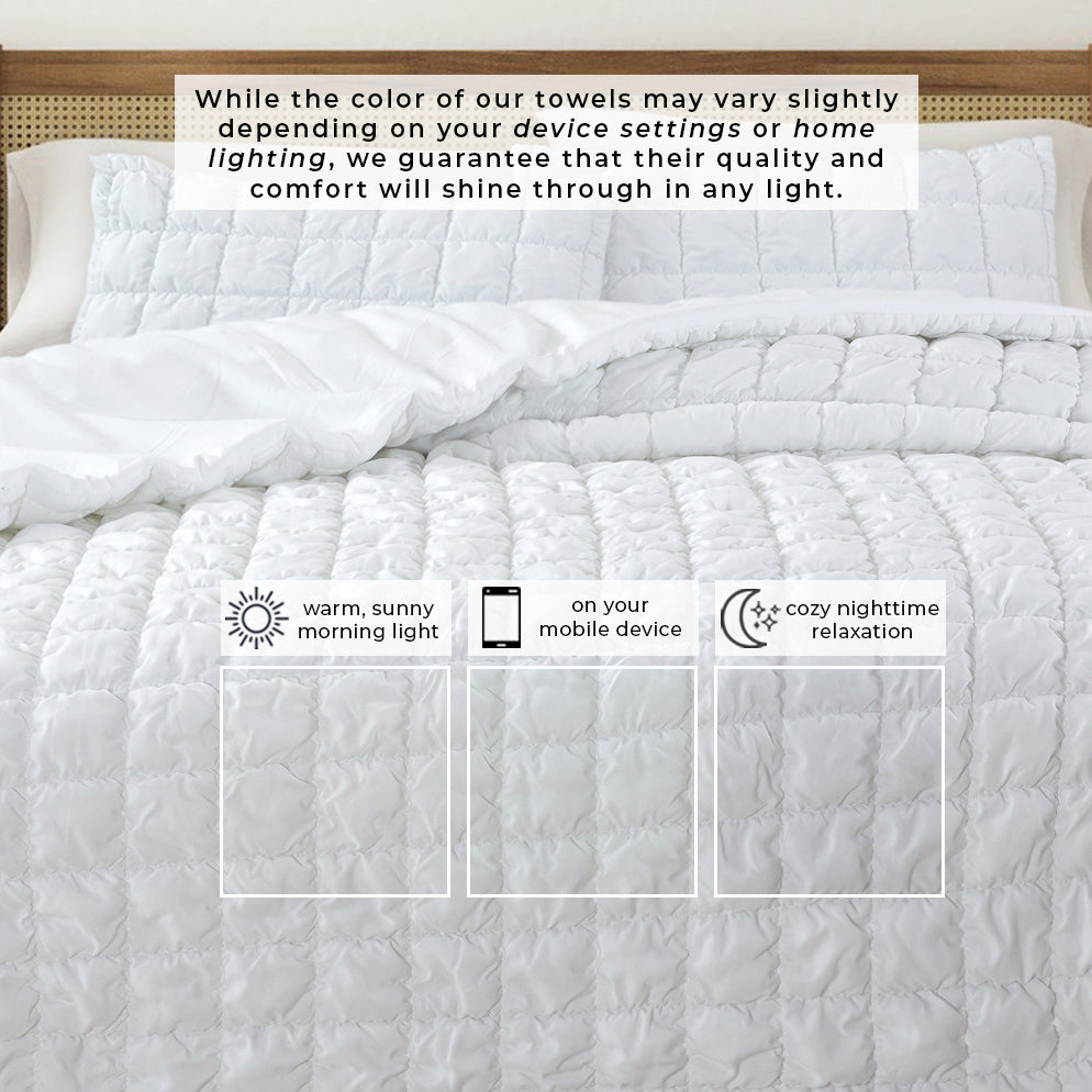 Puff Marshmallow Texture Quilt Set - Marshmallow Collection