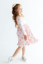 Storybook Santa L/S Ruffle Hem Twirl Dress