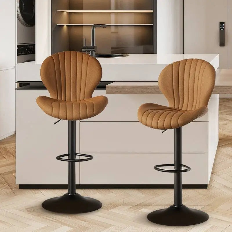 Quilted Cream Velvet Bar Stools with Ultimate Comfort