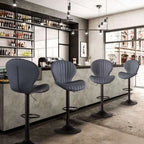 Quilted Cream Velvet Bar Stools with Ultimate Comfort