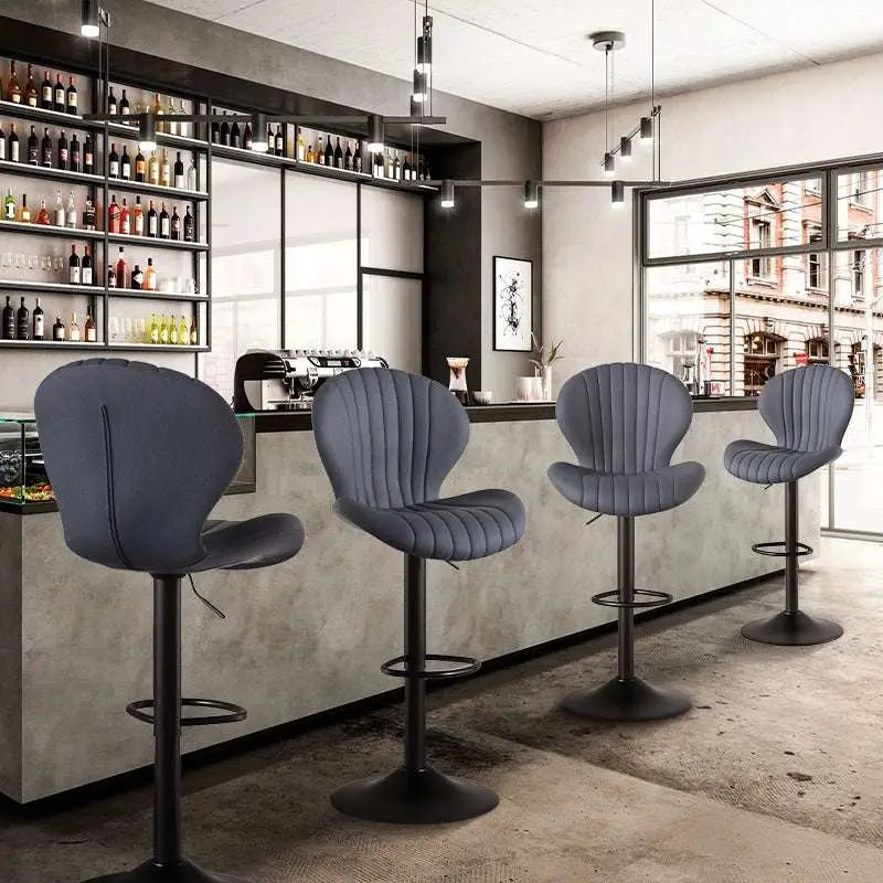 Quilted Cream Velvet Bar Stools with Ultimate Comfort