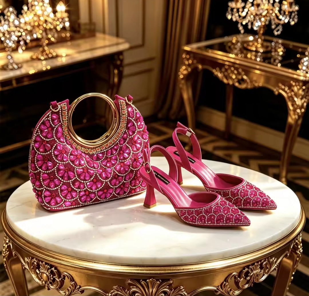 Latest Italian Ladies Shoes and Bag Set EDS42
