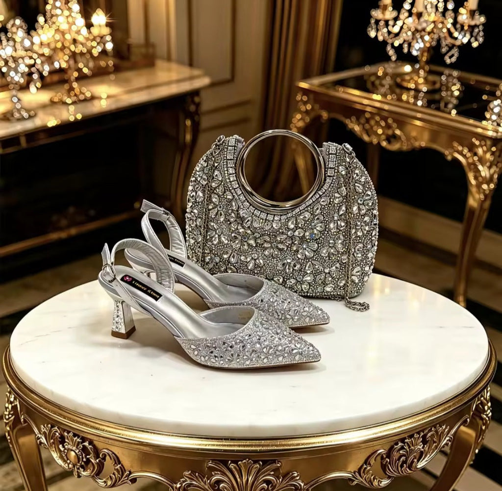 Latest Italian Ladies Shoes and Bag Set EDS42