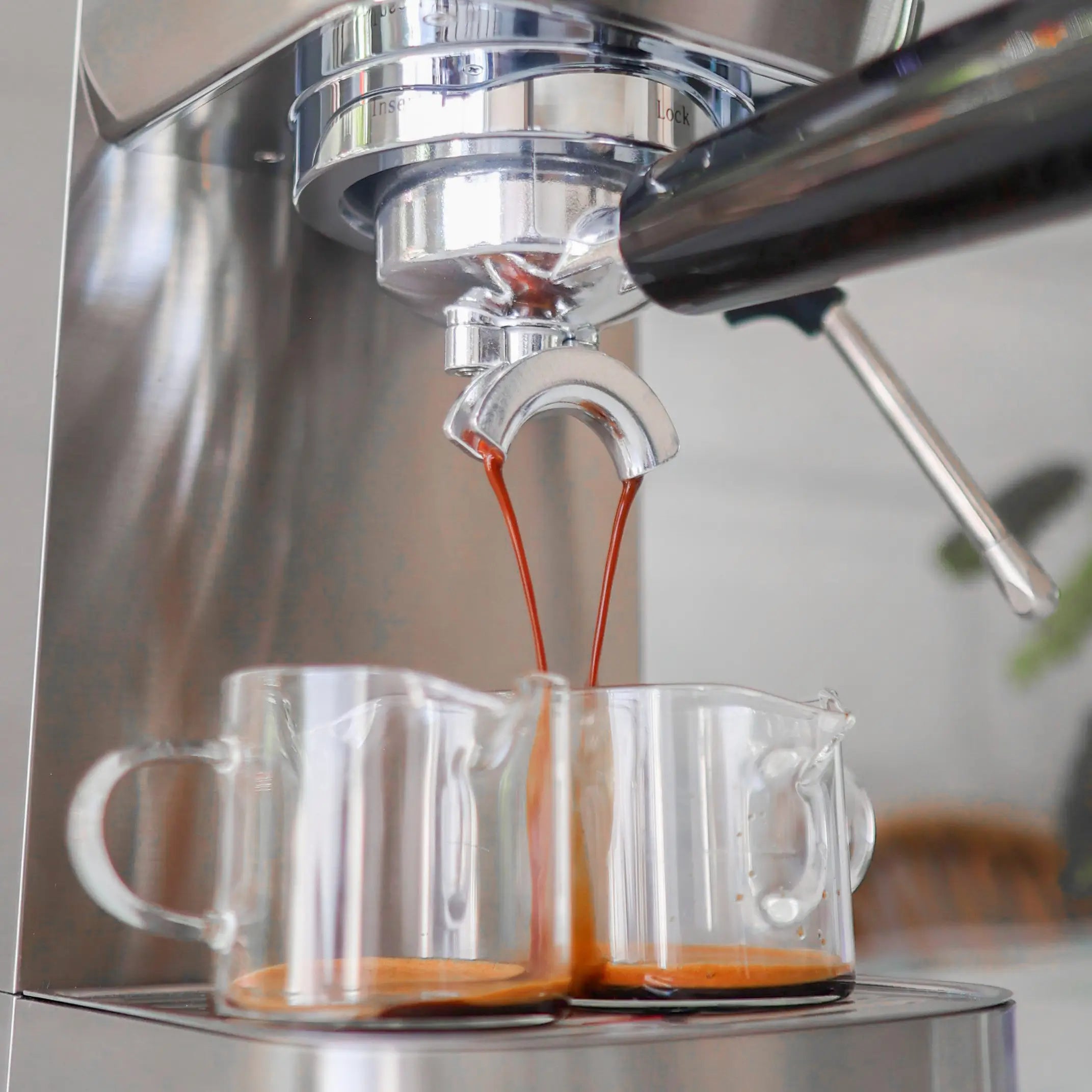 Wirsh 20 Bar Espresso Machine with Plastic Free Portafilter and Steamer, Pressure Gauge, Touch Screen, Full Stainless Steel (Home Barista Plus)
